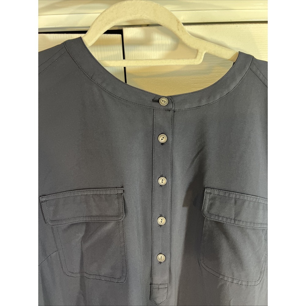 Orvis Navy Florence‎ Travel Dress NWT Size XL Long Sleeve Pack & Go Polygiene - Picture 2 of 13